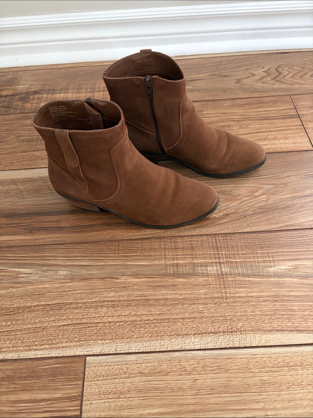 G.H. Bass & Co. Chestnut Suede Ankle Booties
